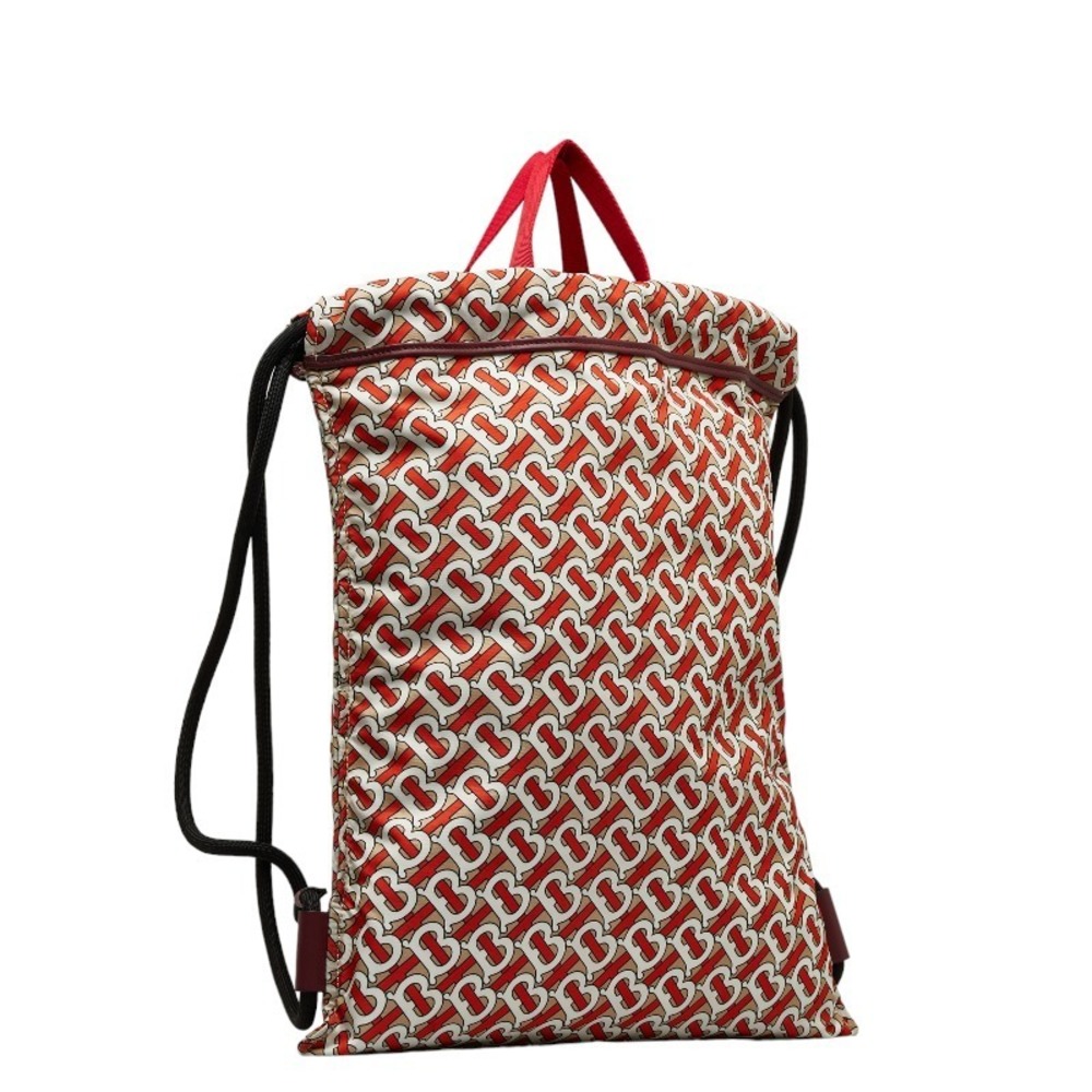 Burberry Tb Monogram Drawstring Knapsac Nylon Red… - image 2